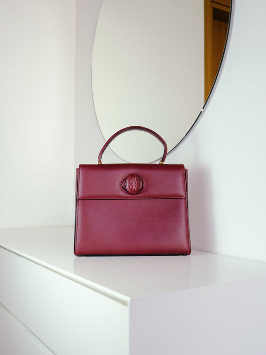 Cartier Vintage Burgundy Must De Handbag