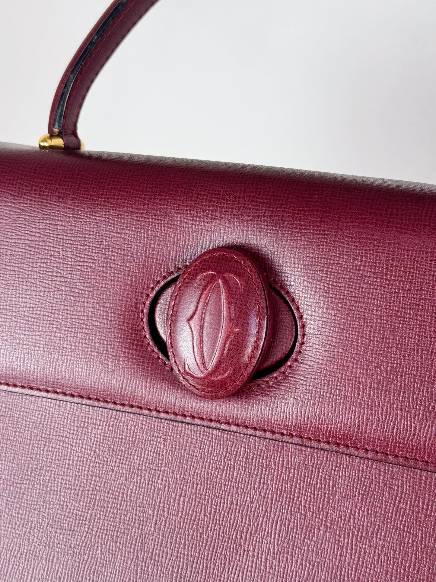 Cartier Vintage Burgundy Must De Handbag