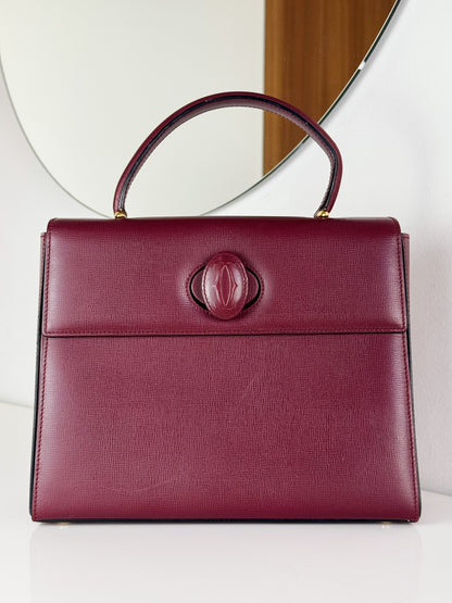 Cartier Vintage Burgundy Must De Handbag