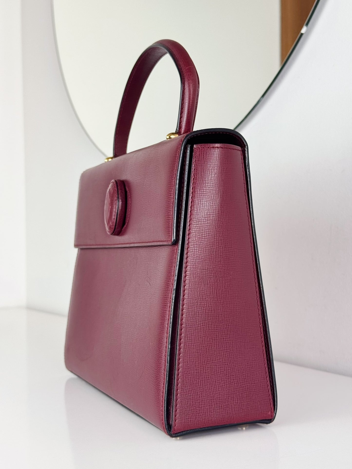 Cartier Vintage Burgundy Must De Handbag