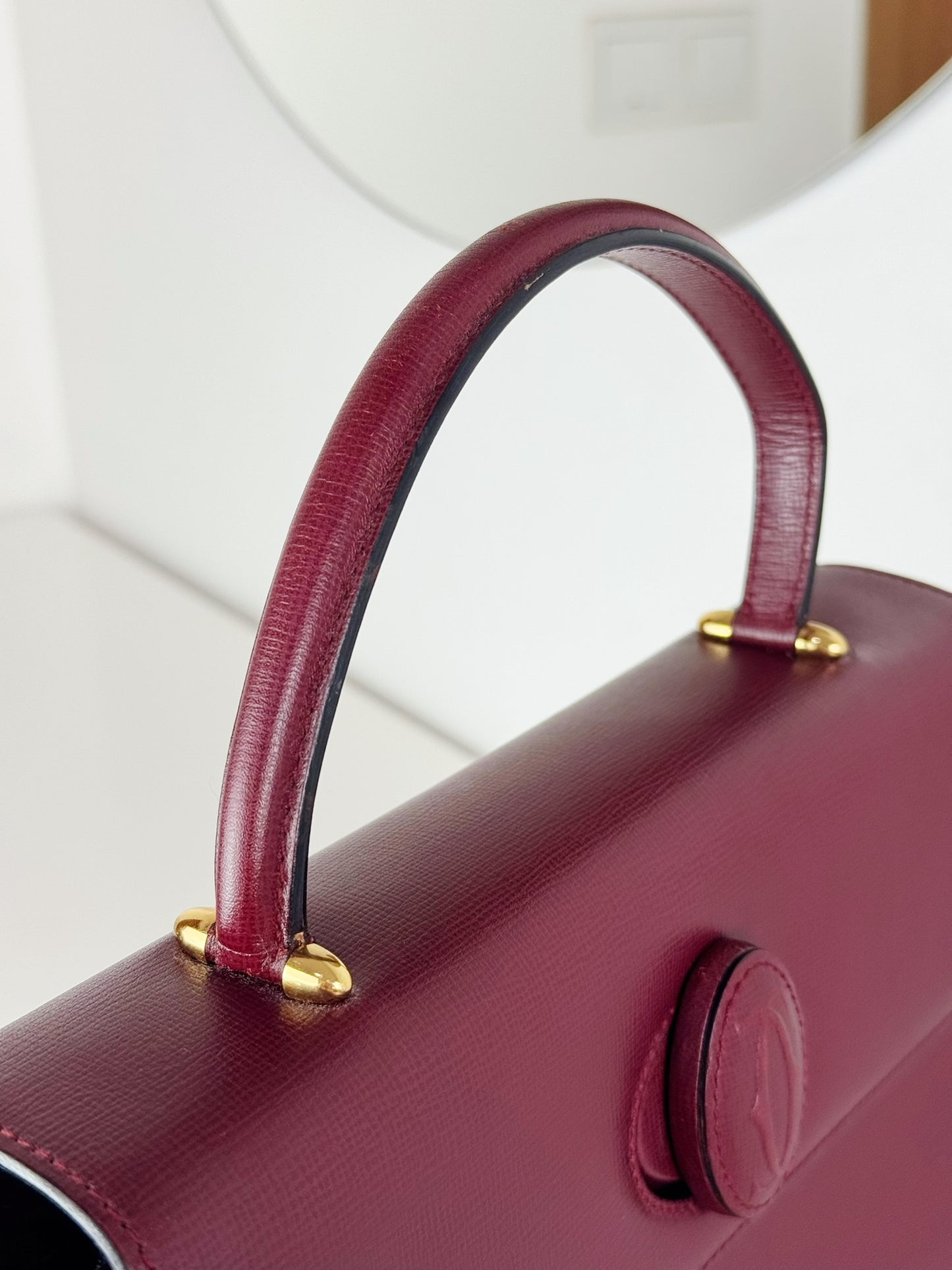 Cartier Vintage Burgundy Must De Handbag