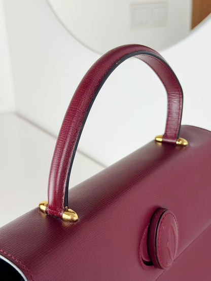 Cartier Vintage Burgundy Must De Handbag