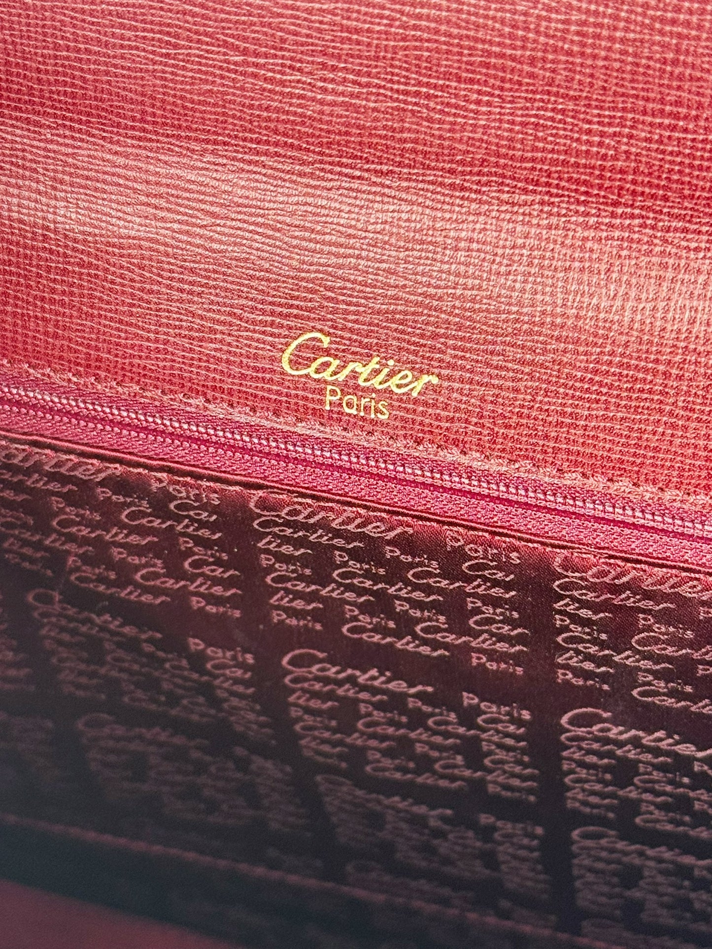 Cartier Vintage Burgundy Must De Handbag