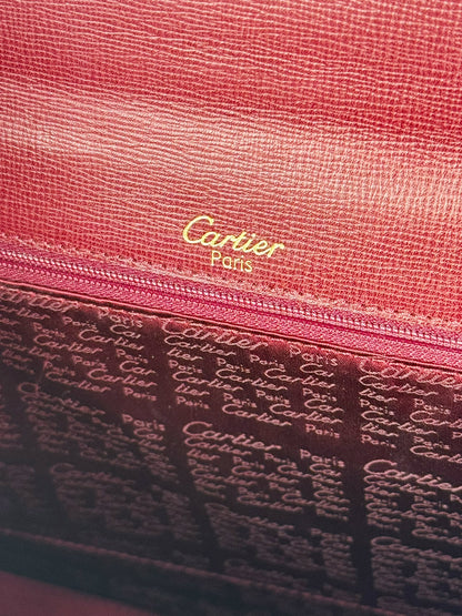 Cartier Vintage Burgundy Must De Handbag