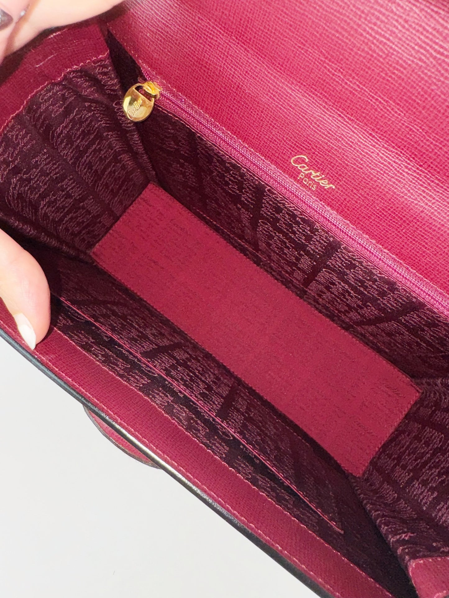 Cartier Vintage Burgundy Must De Handbag