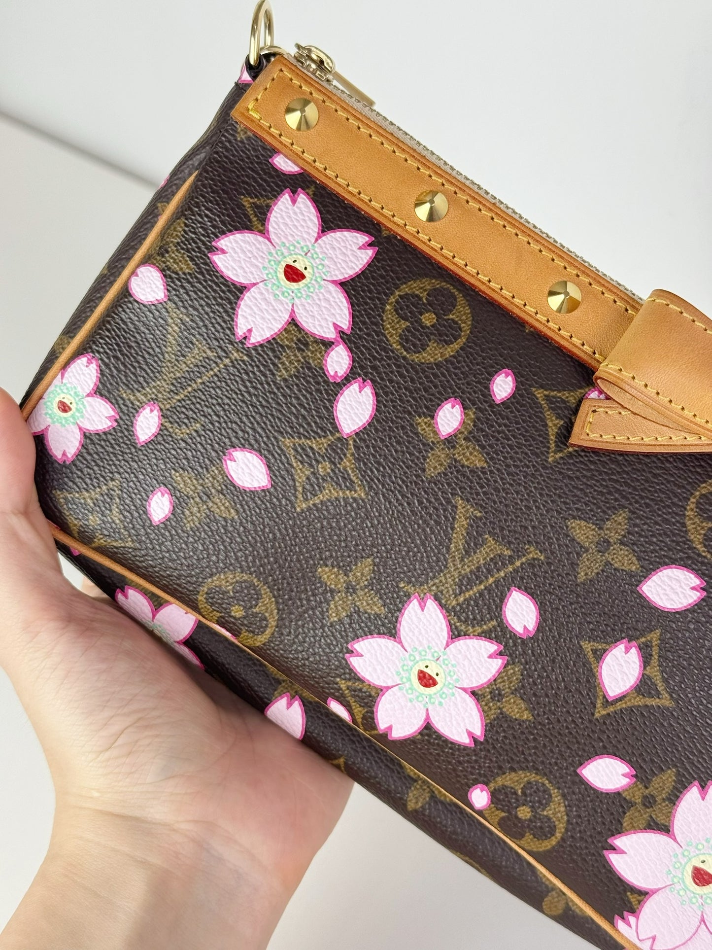 Louis Vuitton Takashi Murakami Sakura Cherry Blossom Pochette Accessoires Shoulder Crossbody Bag
