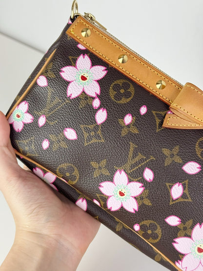 Louis Vuitton Takashi Murakami Sakura Cherry Blossom Pochette Accessoires Shoulder Crossbody Bag