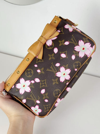 Louis Vuitton Takashi Murakami Sakura Cherry Blossom Pochette Accessoires Shoulder Crossbody Bag