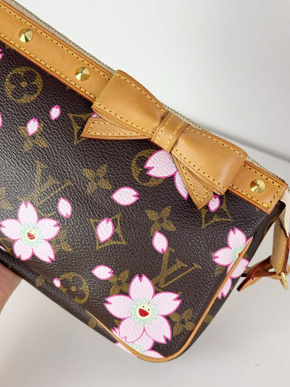 Louis Vuitton Takashi Murakami Sakura Cherry Blossom Pochette Accessoires Shoulder Crossbody Bag