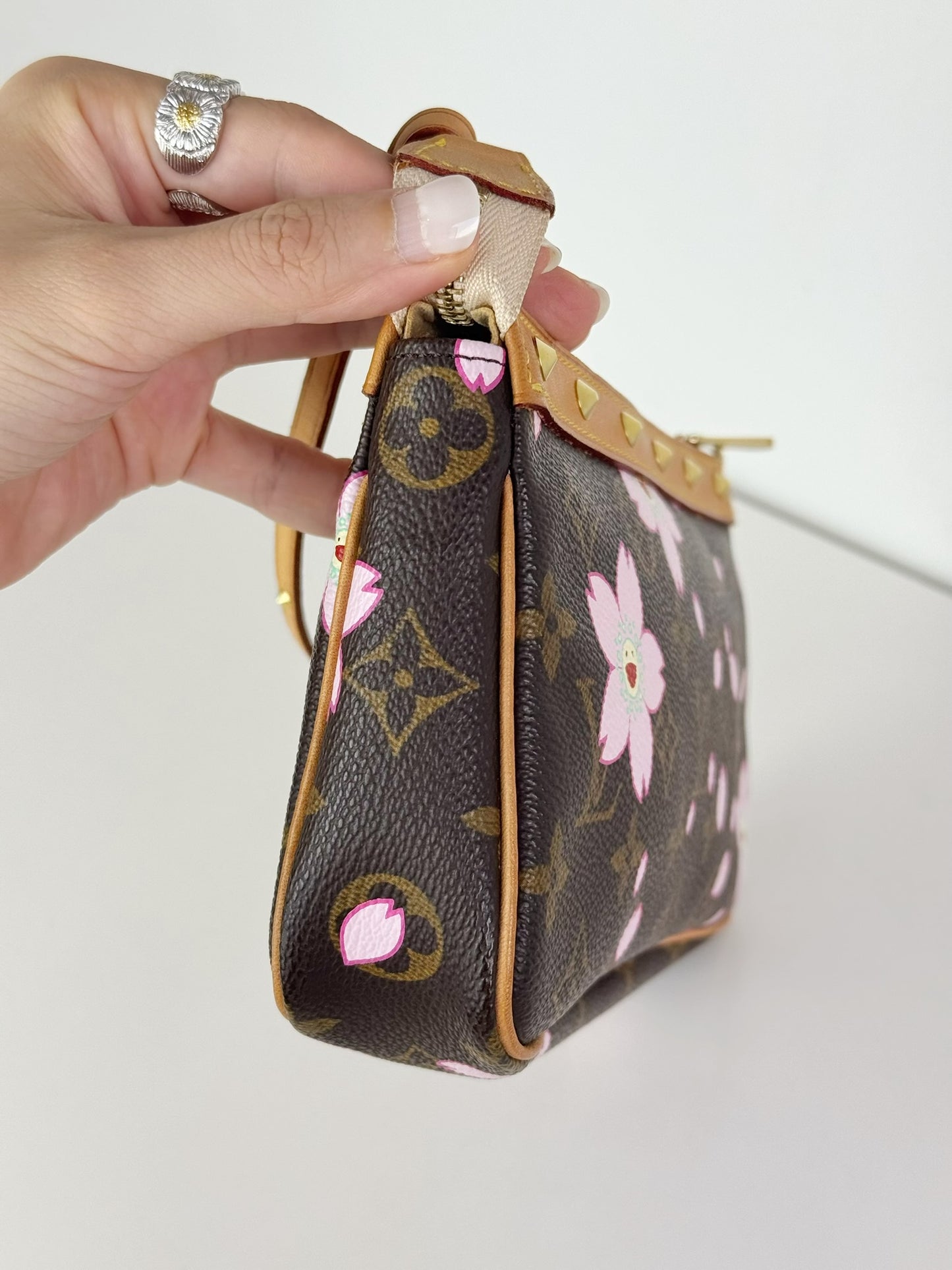 Louis Vuitton Takashi Murakami Sakura Cherry Blossom Pochette Accessoires Shoulder Crossbody Bag