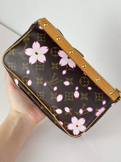 Louis Vuitton Takashi Murakami Sakura Cherry Blossom Pochette Accessoires Shoulder Crossbody Bag