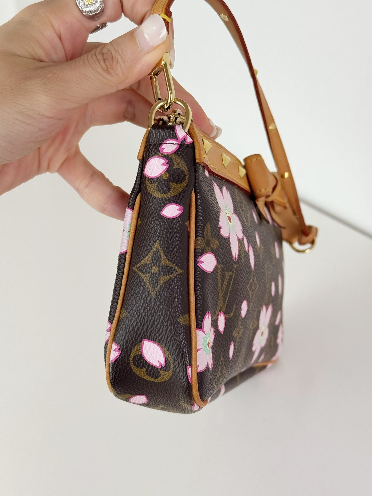 Louis Vuitton Takashi Murakami Sakura Cherry Blossom Pochette Accessoires Shoulder Crossbody Bag