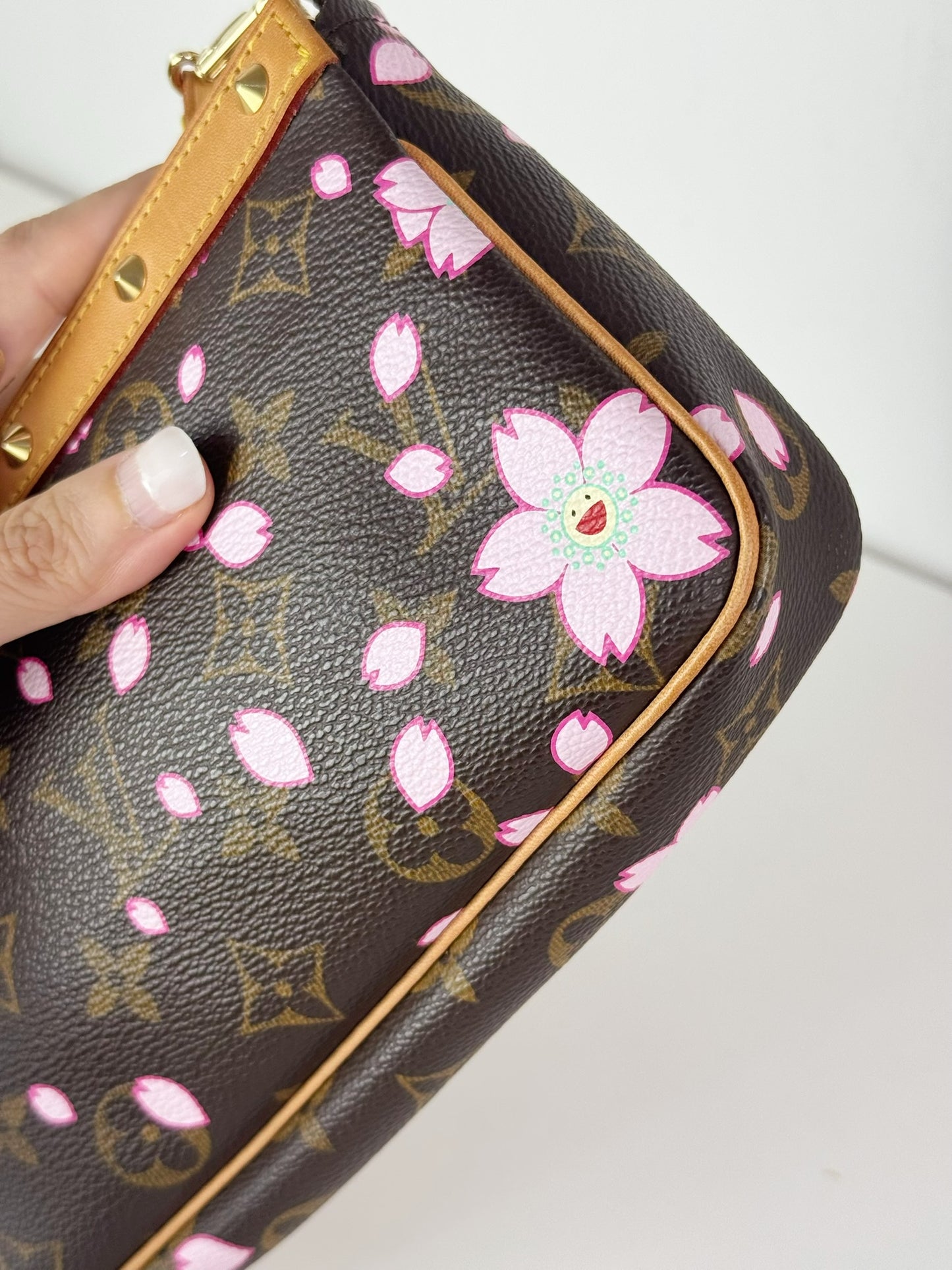 Louis Vuitton Takashi Murakami Sakura Cherry Blossom Pochette Accessoires Shoulder Crossbody Bag