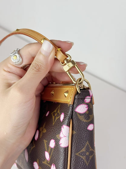 Louis Vuitton Takashi Murakami Sakura Cherry Blossom Pochette Accessoires Shoulder Crossbody Bag