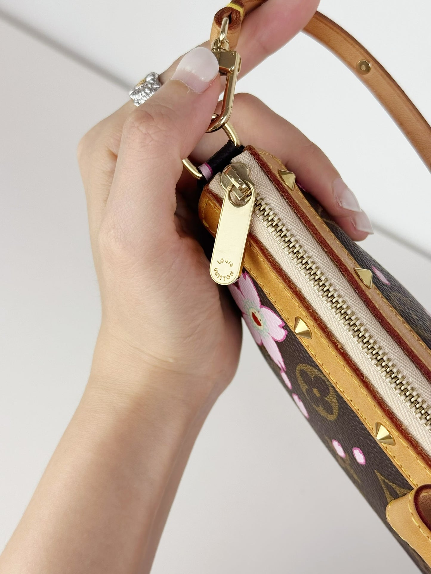 Louis Vuitton Takashi Murakami Sakura Cherry Blossom Pochette Accessoires Shoulder Crossbody Bag