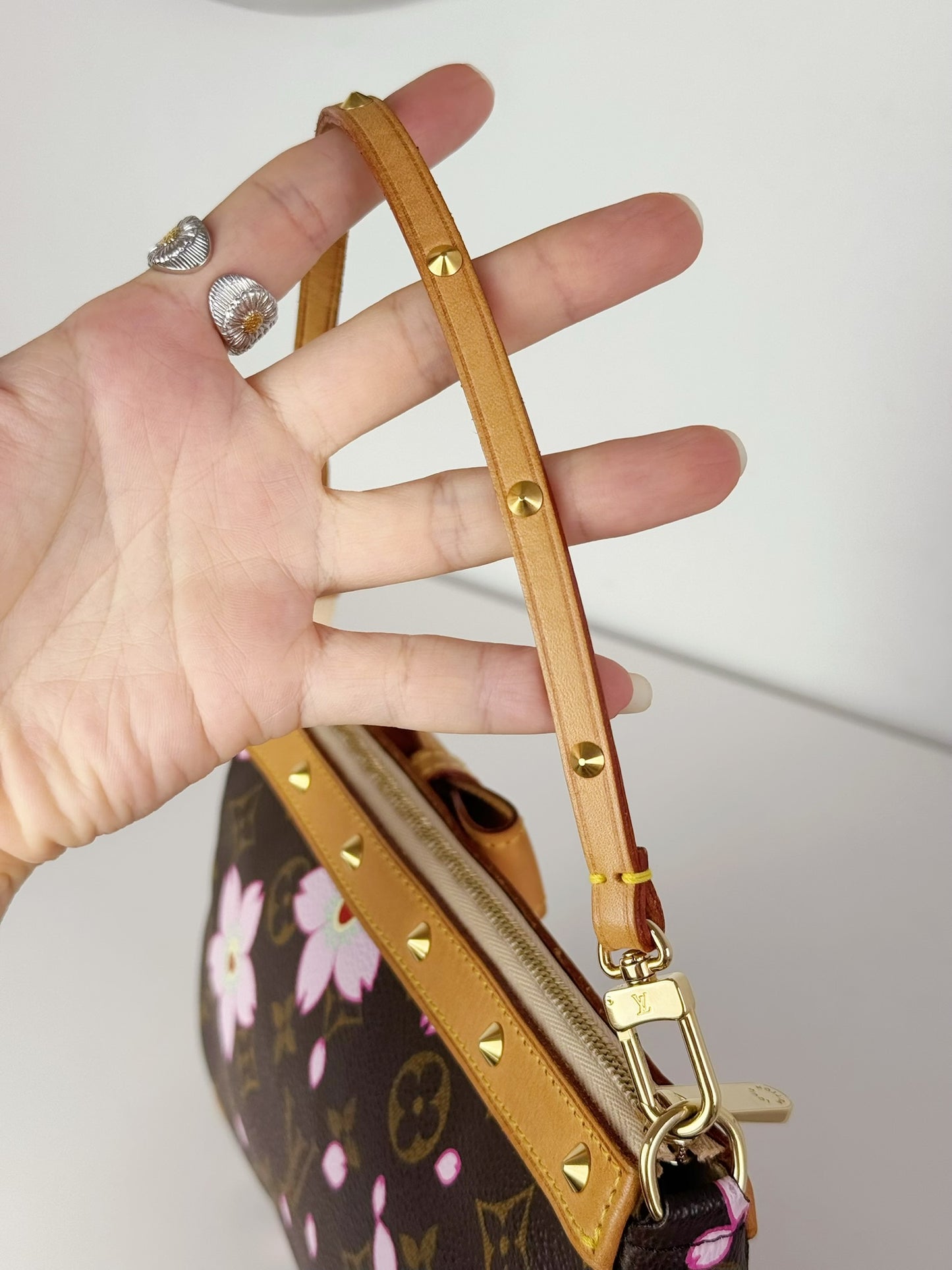 Louis Vuitton Takashi Murakami Sakura Cherry Blossom Pochette Accessoires Shoulder Crossbody Bag