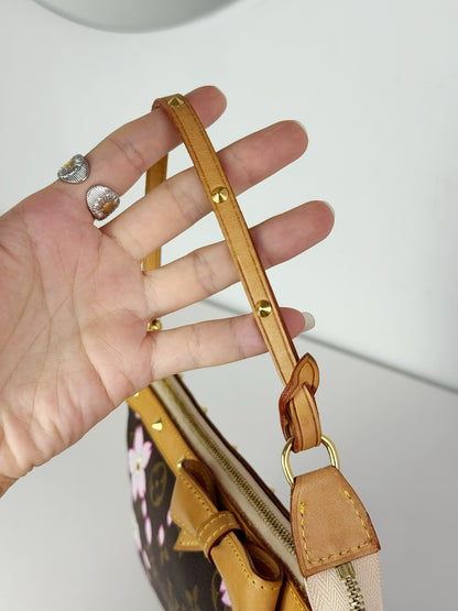 Louis Vuitton Takashi Murakami Sakura Cherry Blossom Pochette Accessoires Shoulder Crossbody Bag