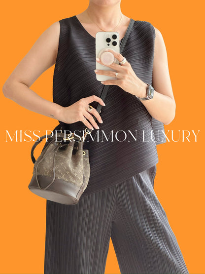 Louis Vuitton Vintage Mini Lin Denim Noelie Shoulder Bag