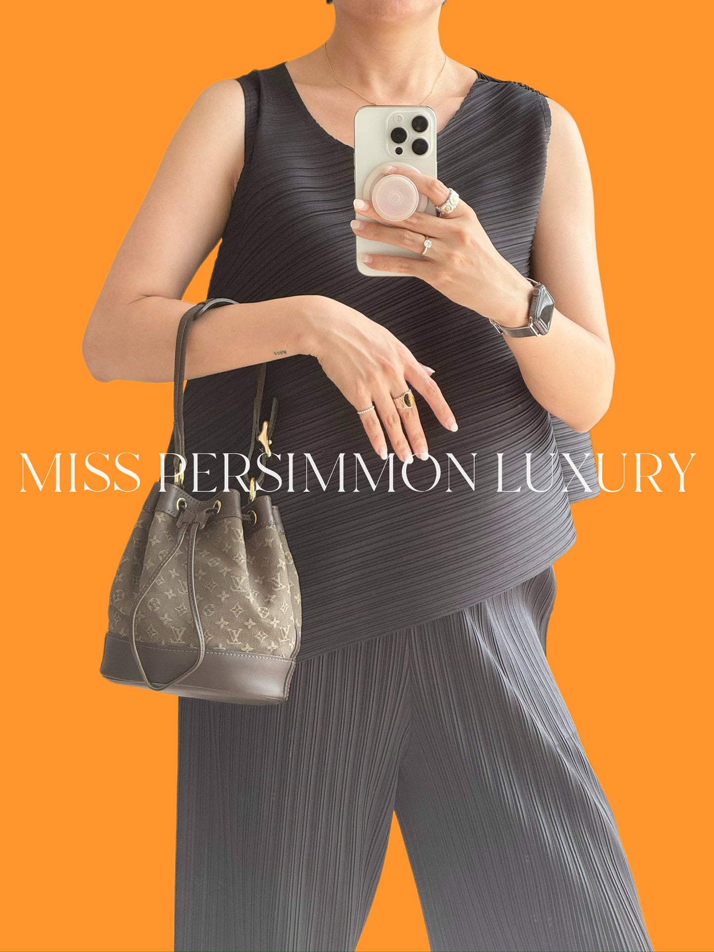 Louis Vuitton Vintage Mini Lin Denim Noelie Shoulder Bag