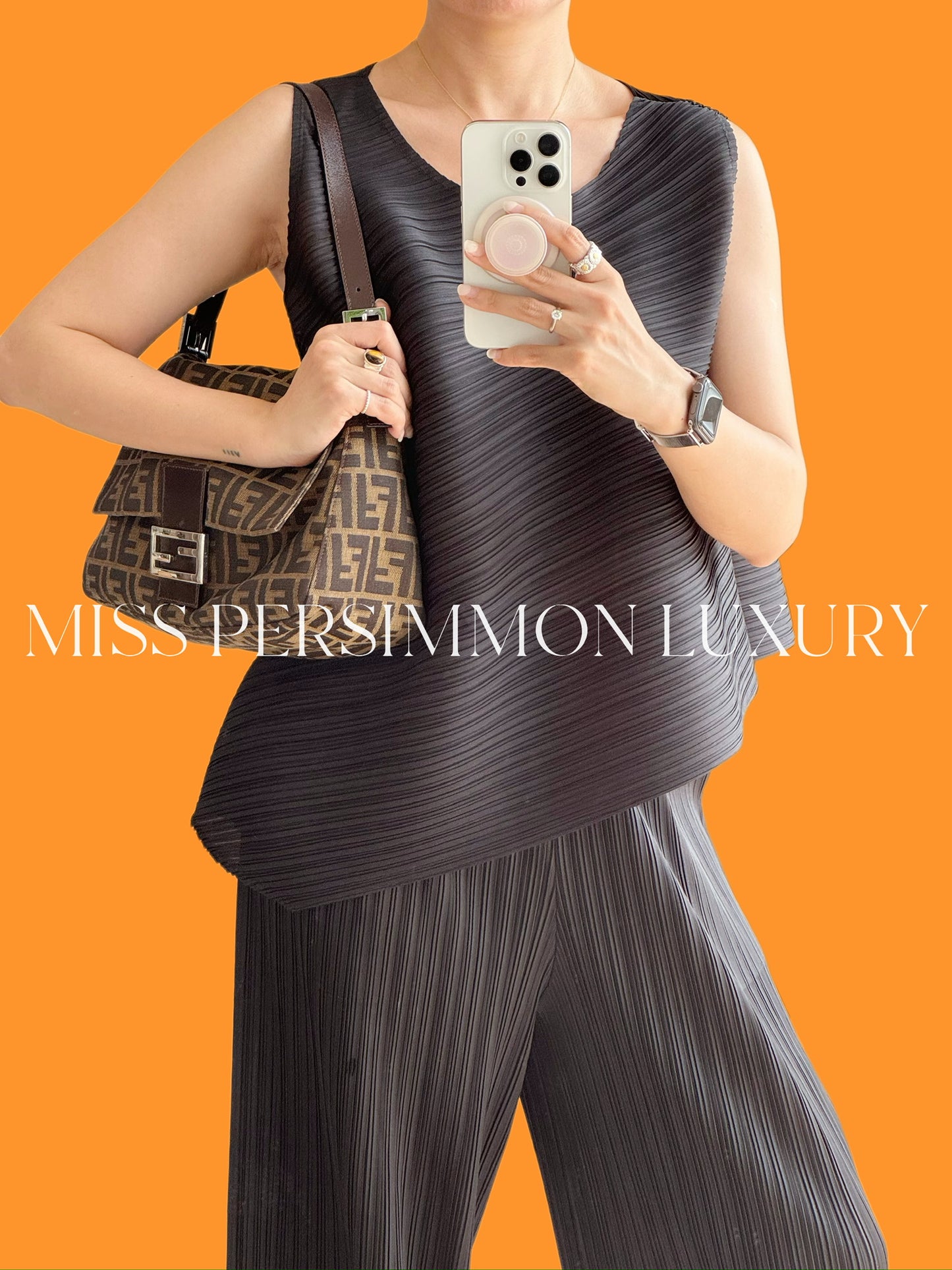 Fendi Vintage Zucca Mamma Baguette Shoulder Bag