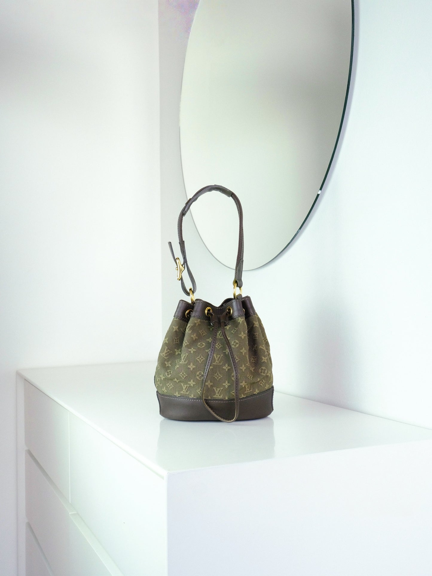 Louis Vuitton Vintage Mini Lin Denim Noelie Shoulder Bag