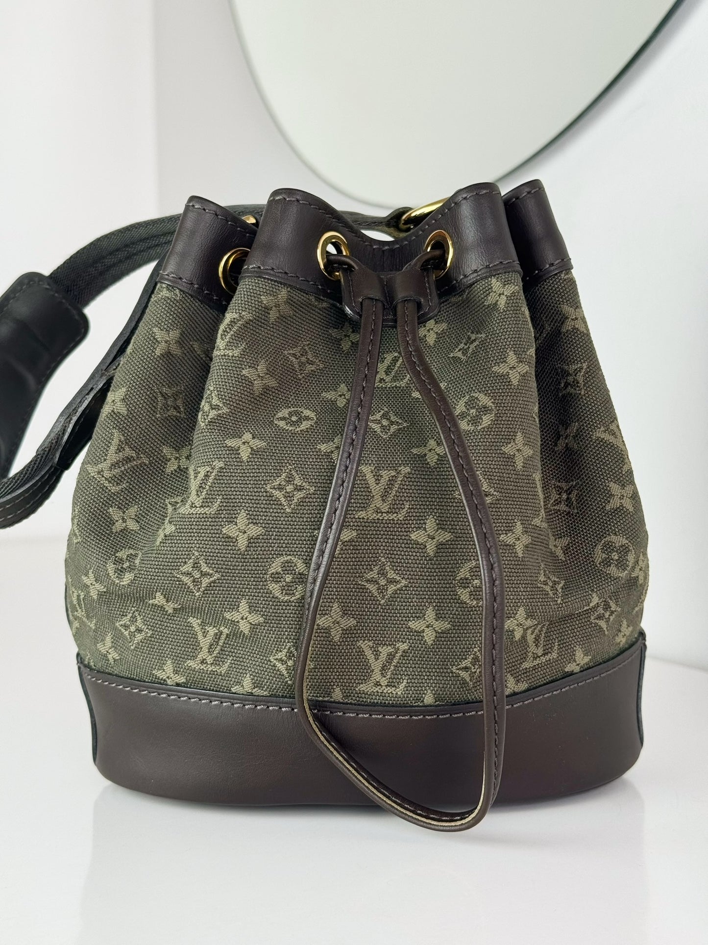 Louis Vuitton Vintage Mini Lin Denim Noelie Shoulder Bag