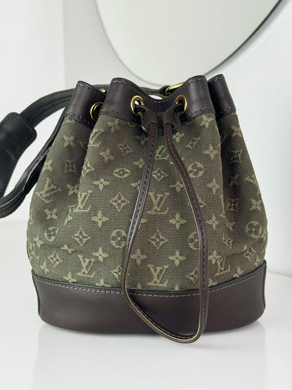 Louis Vuitton Vintage Mini Lin Denim Noelie Shoulder Bag