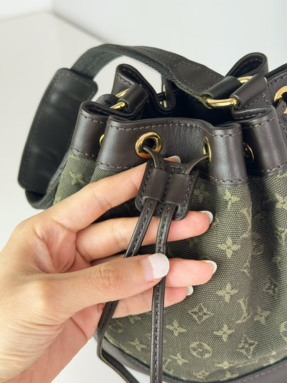 Louis Vuitton Vintage Mini Lin Denim Noelie Shoulder Bag