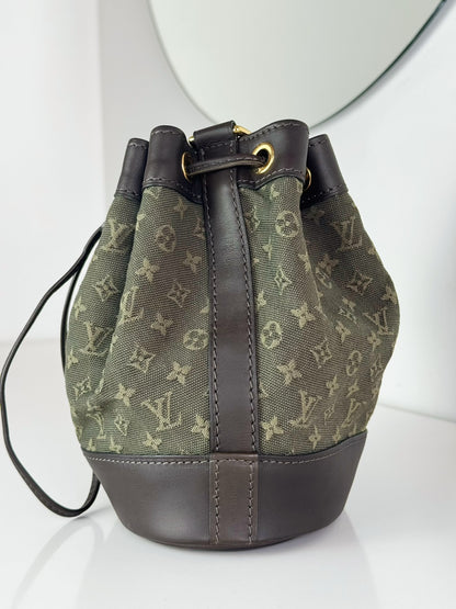 Louis Vuitton Vintage Mini Lin Denim Noelie Shoulder Bag