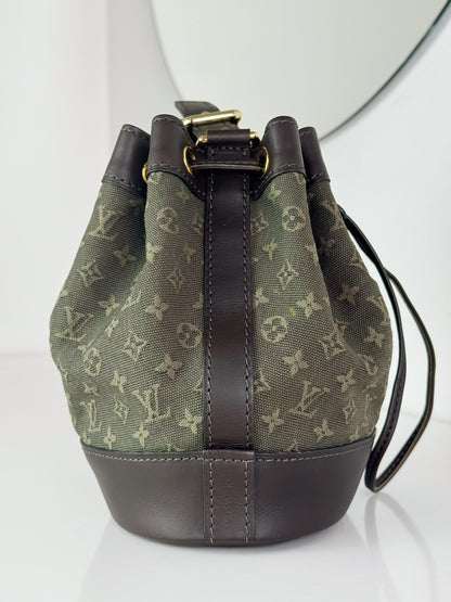 Louis Vuitton Vintage Mini Lin Denim Noelie Shoulder Bag