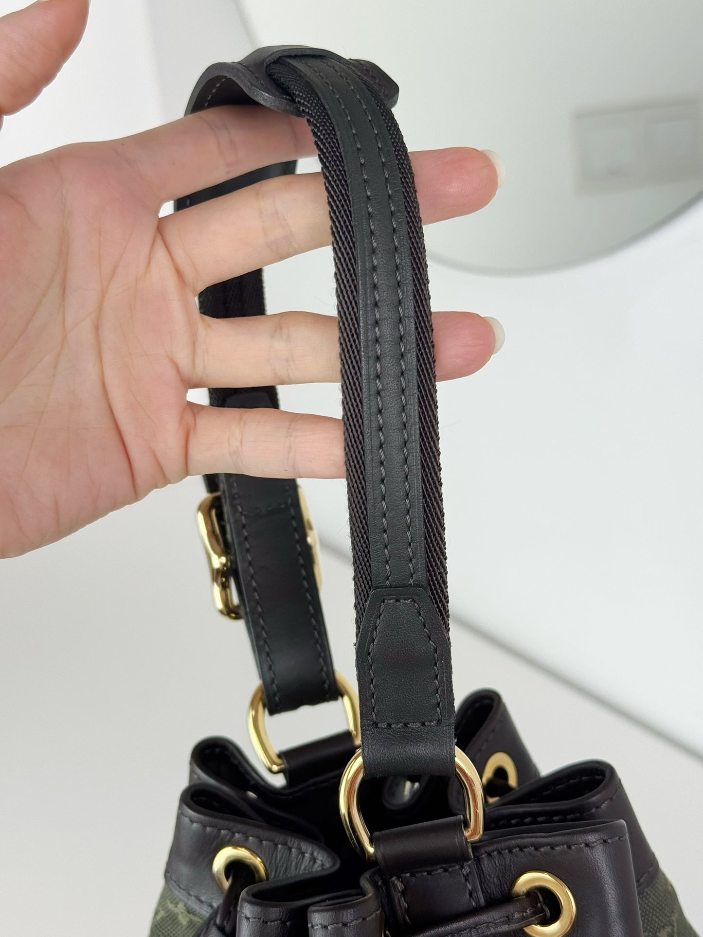 Louis Vuitton Vintage Mini Lin Denim Noelie Shoulder Bag