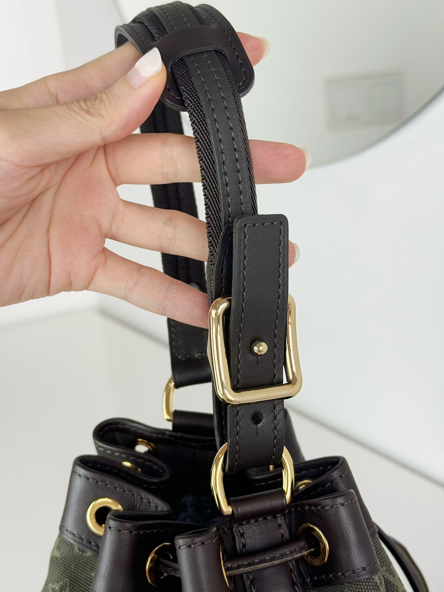 Louis Vuitton Vintage Mini Lin Denim Noelie Shoulder Bag