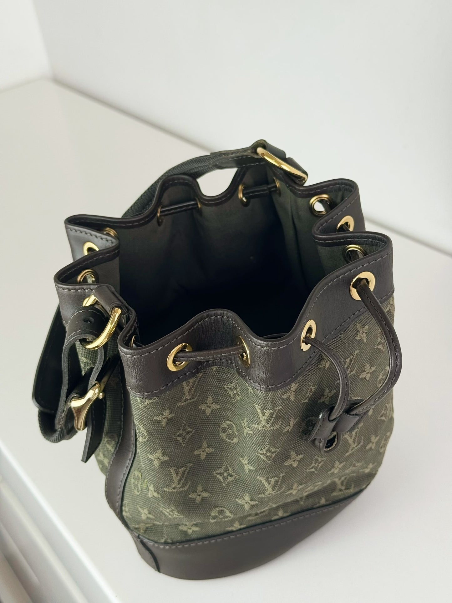 Louis Vuitton Vintage Mini Lin Denim Noelie Shoulder Bag