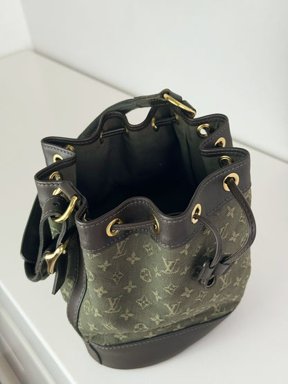 Louis Vuitton Vintage Mini Lin Denim Noelie Shoulder Bag