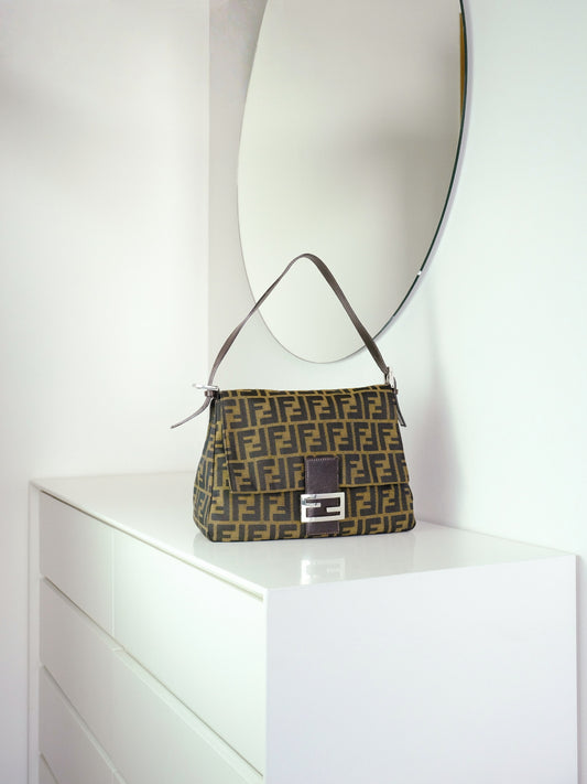 Fendi Vintage Zucca Mamma Baguette Shoulder Bag
