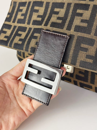 Fendi Vintage Zucca Mamma Baguette Shoulder Bag