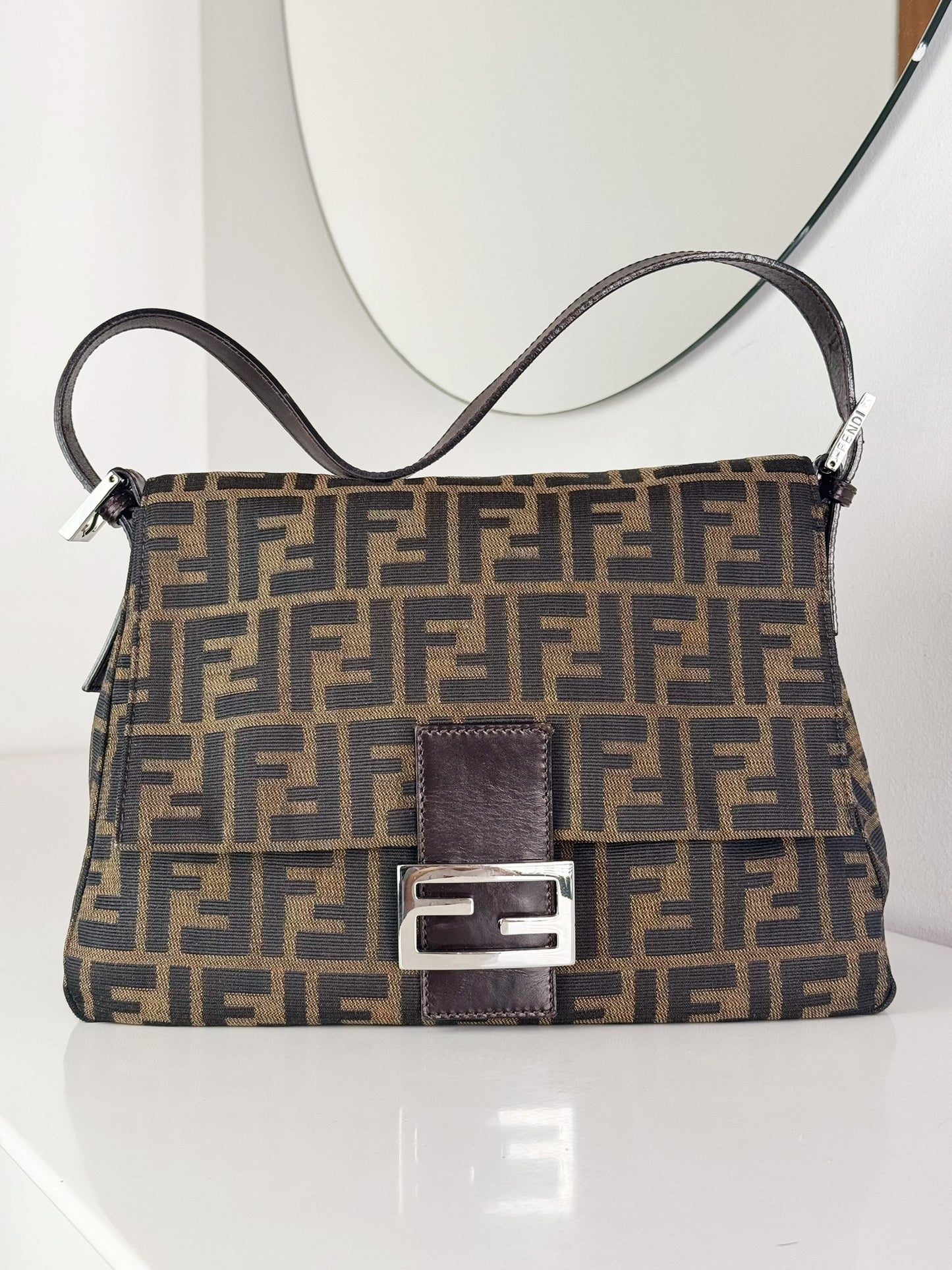 Fendi Vintage Zucca Mamma Baguette Shoulder Bag