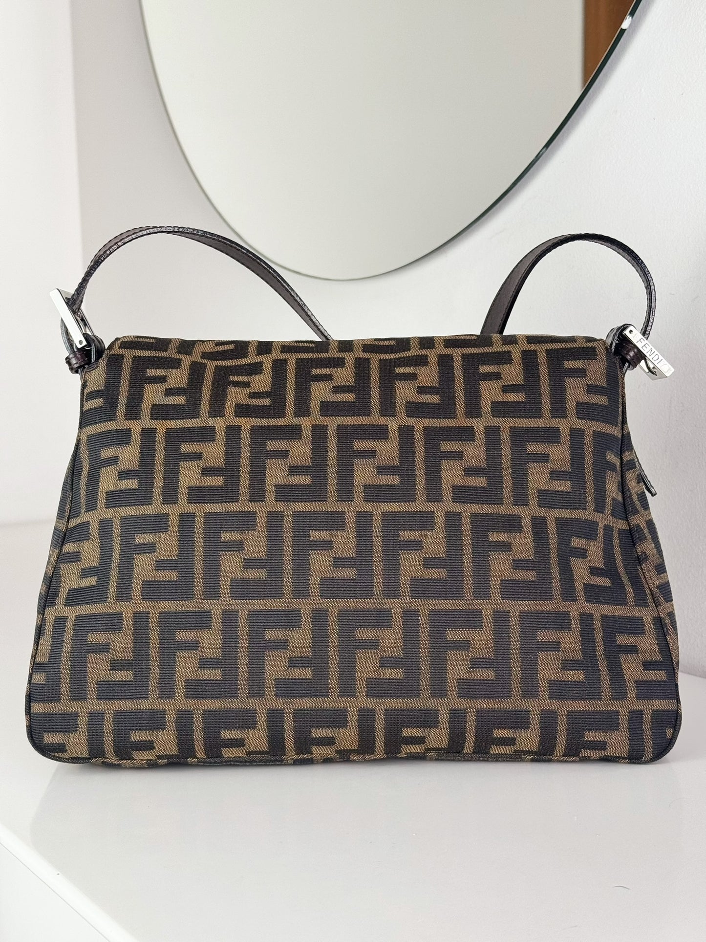 Fendi Vintage Zucca Mamma Baguette Shoulder Bag