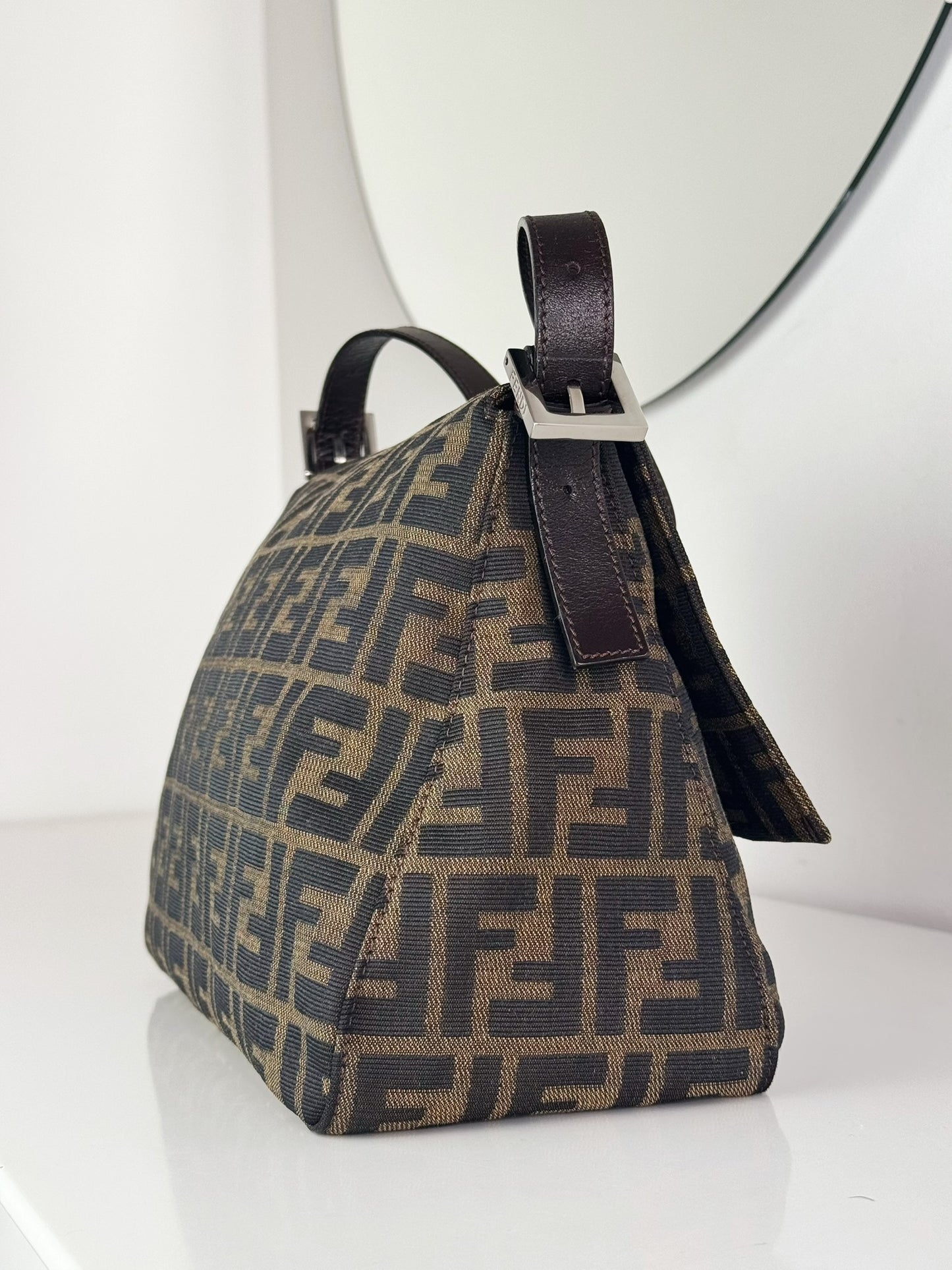 Fendi Vintage Zucca Mamma Baguette Shoulder Bag