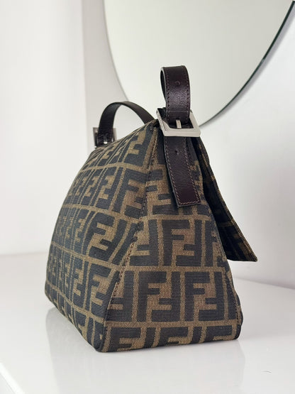 Fendi Vintage Zucca Mamma Baguette Shoulder Bag