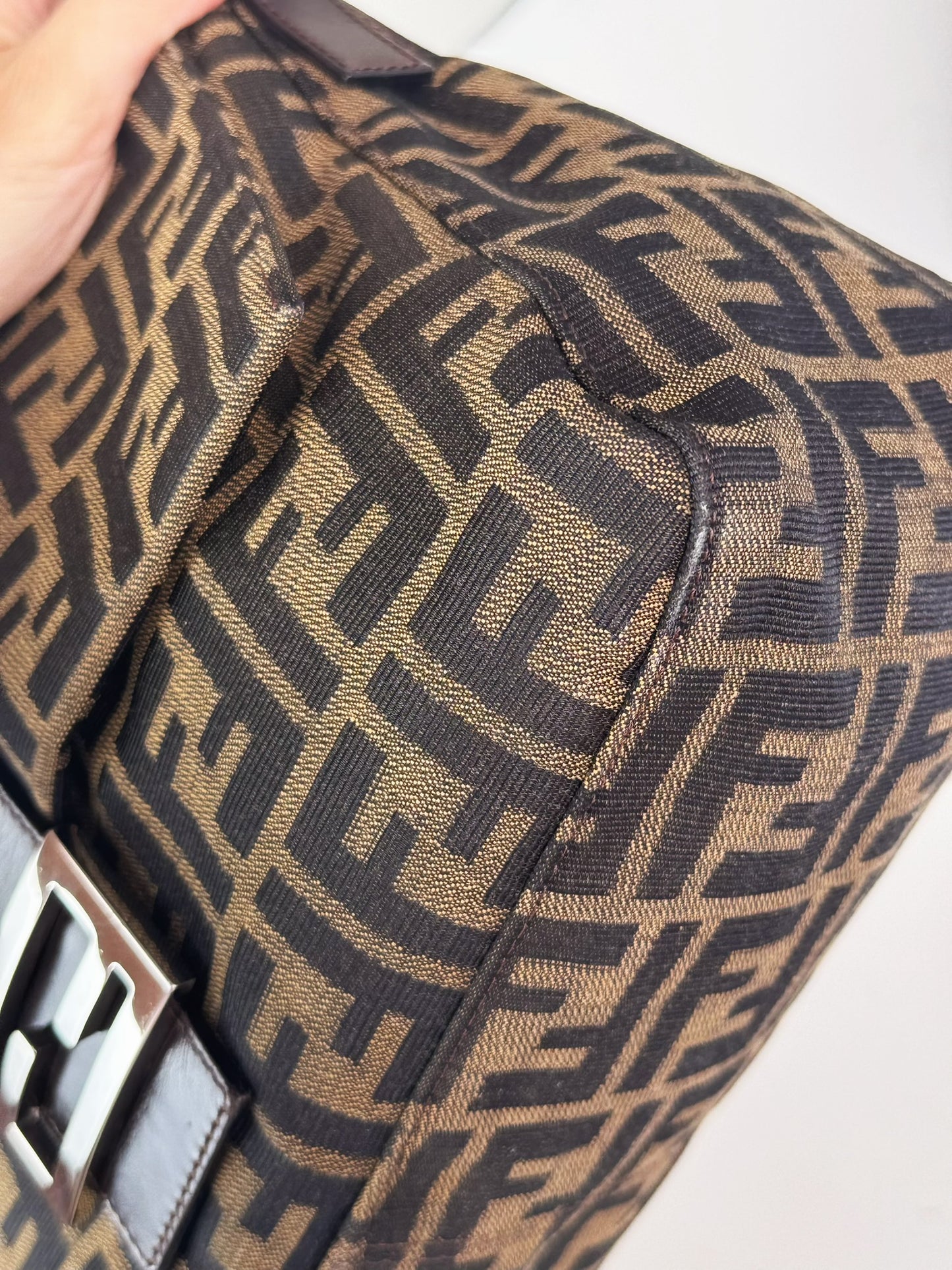 Fendi Vintage Zucca Mamma Baguette Shoulder Bag