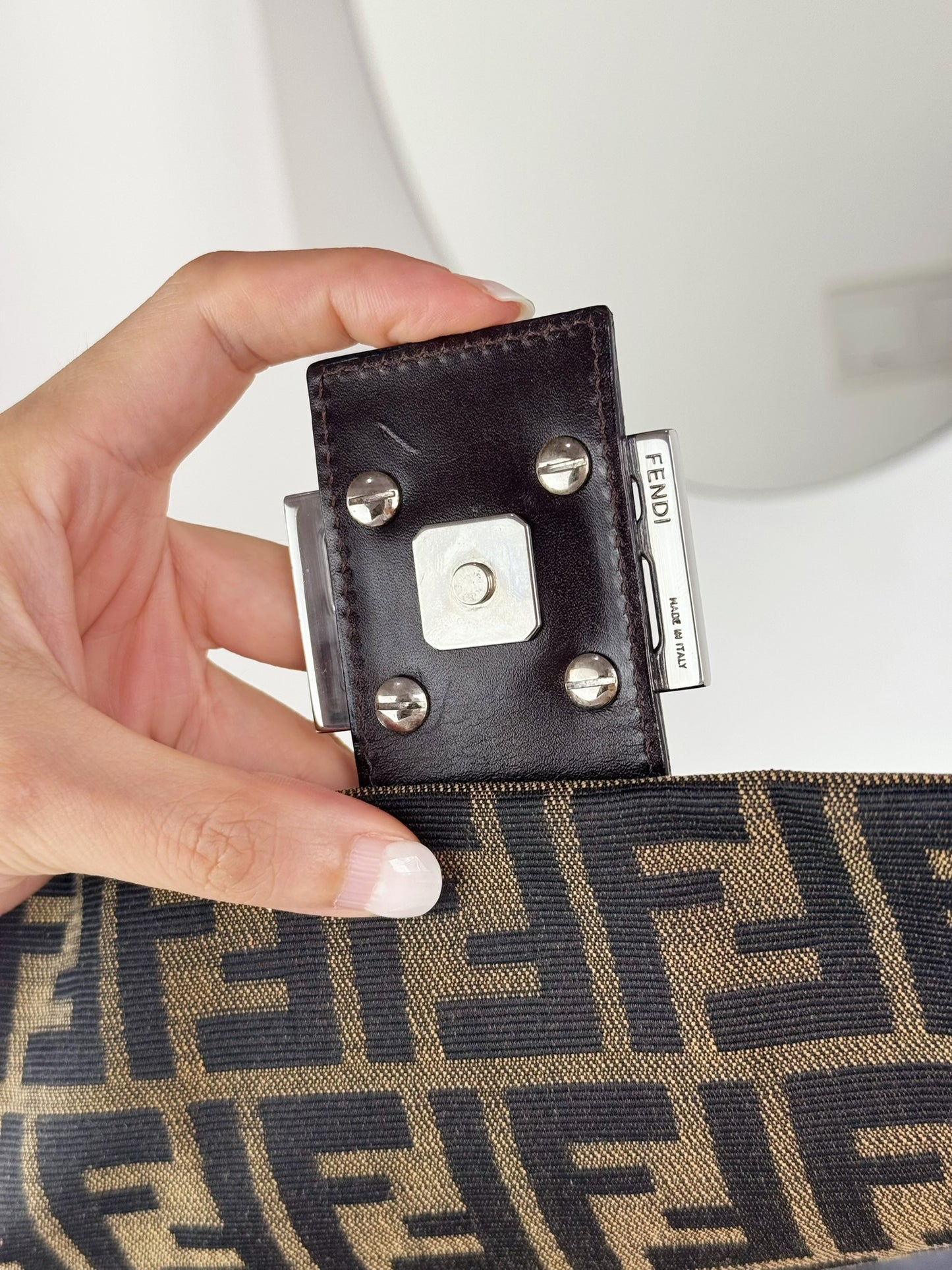 Fendi Vintage Zucca Mamma Baguette Shoulder Bag