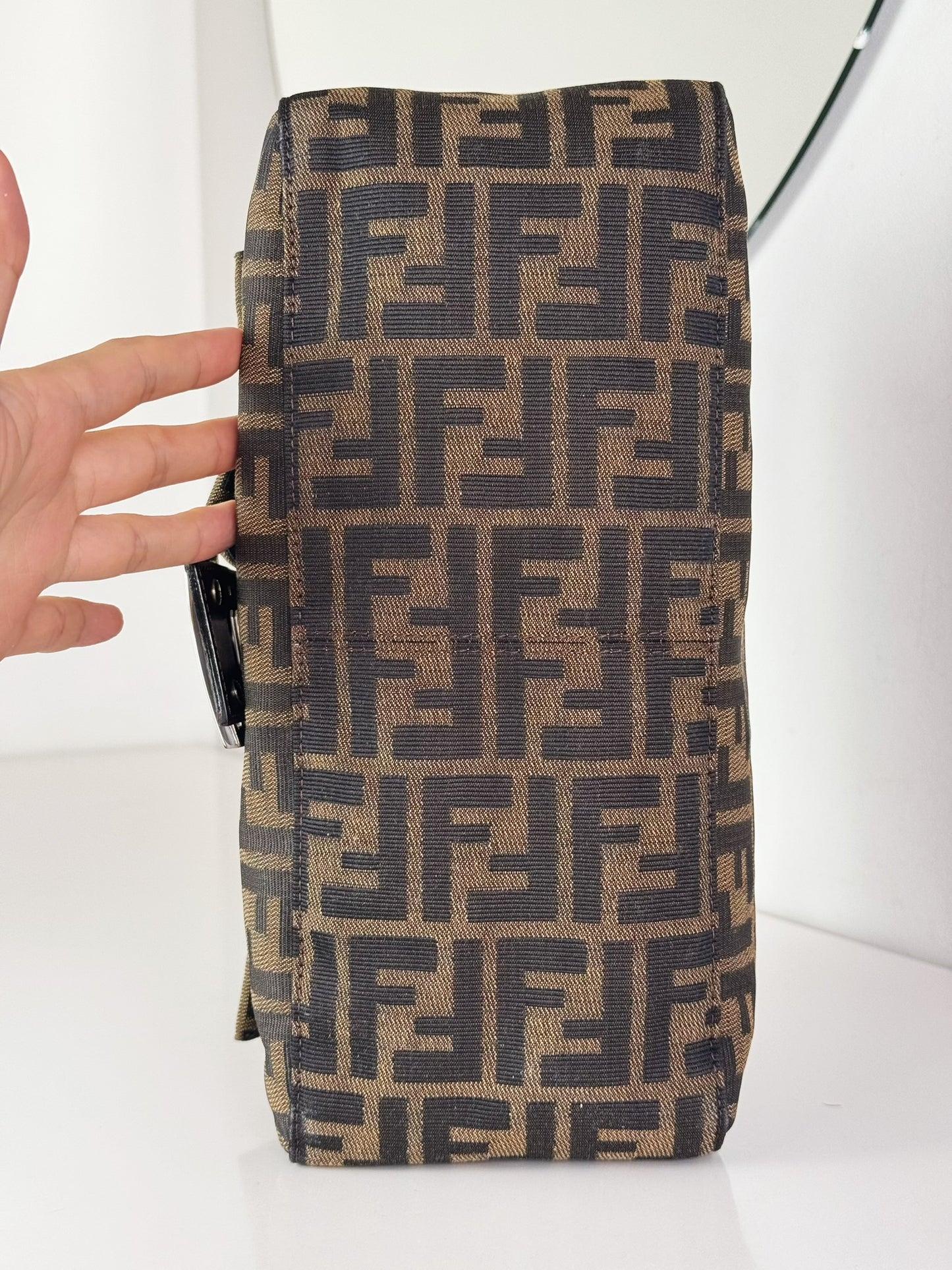 Fendi Vintage Zucca Mamma Baguette Shoulder Bag