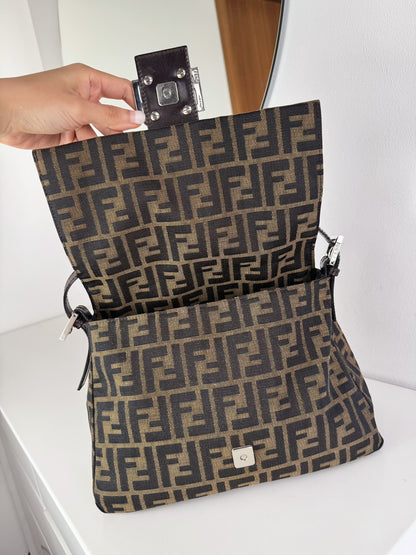 Fendi Vintage Zucca Mamma Baguette Shoulder Bag