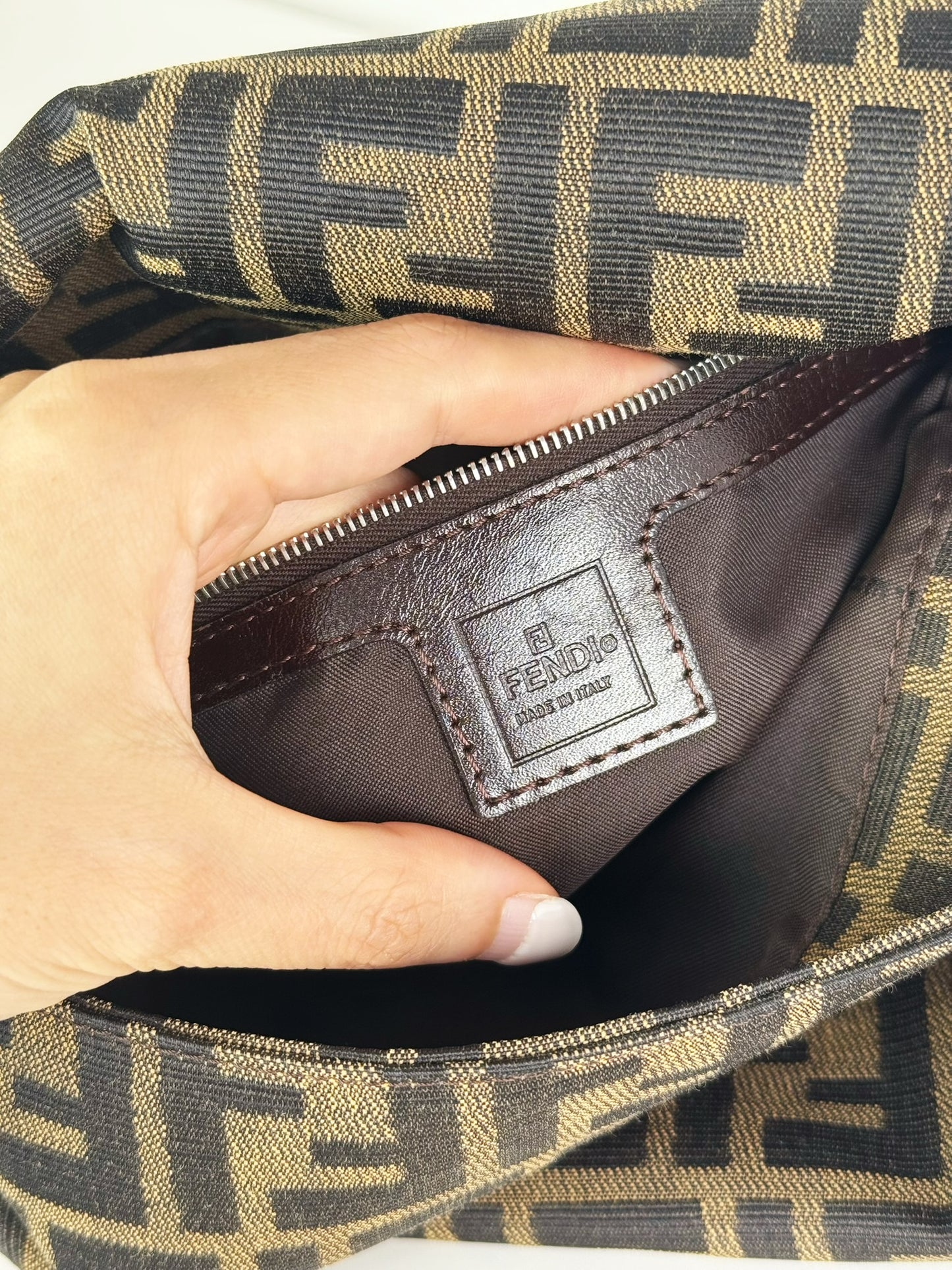 Fendi Vintage Zucca Mamma Baguette Shoulder Bag