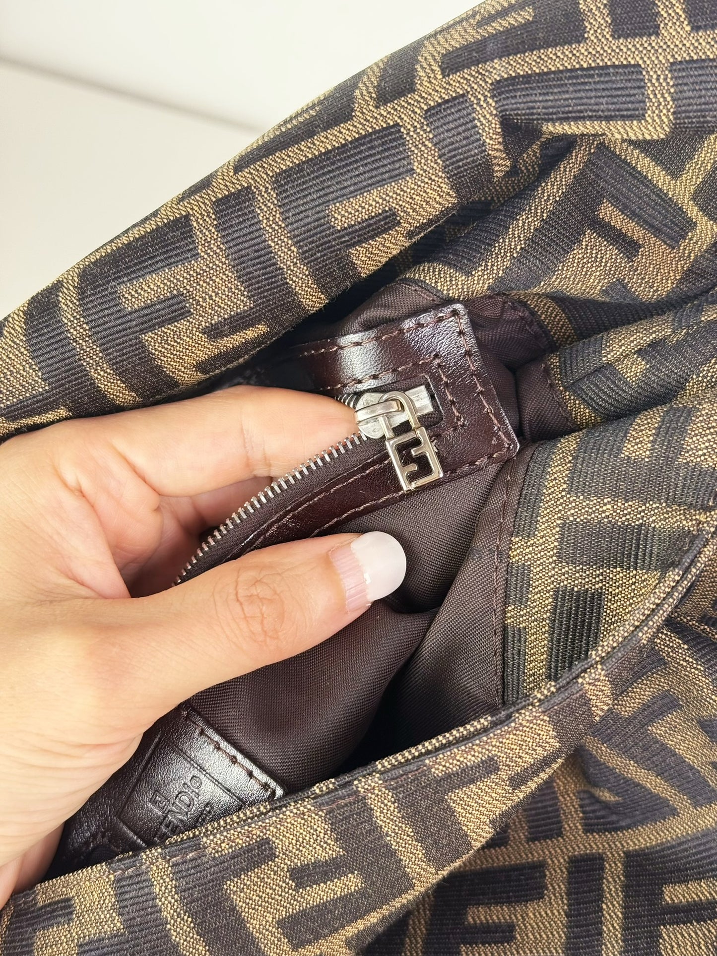 Fendi Vintage Zucca Mamma Baguette Shoulder Bag