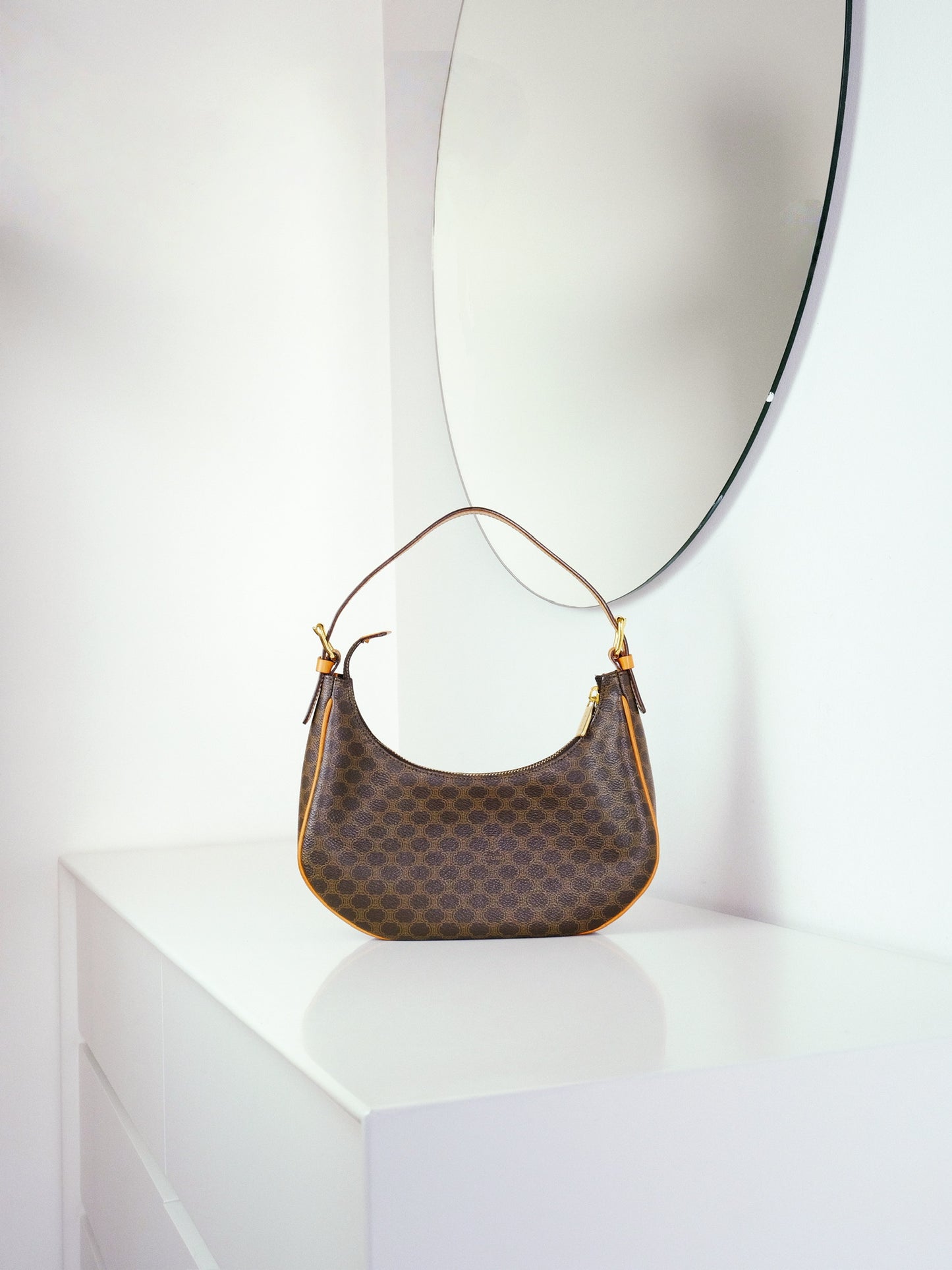 Celine Vintage Macadam Ava Shoulder Bag
