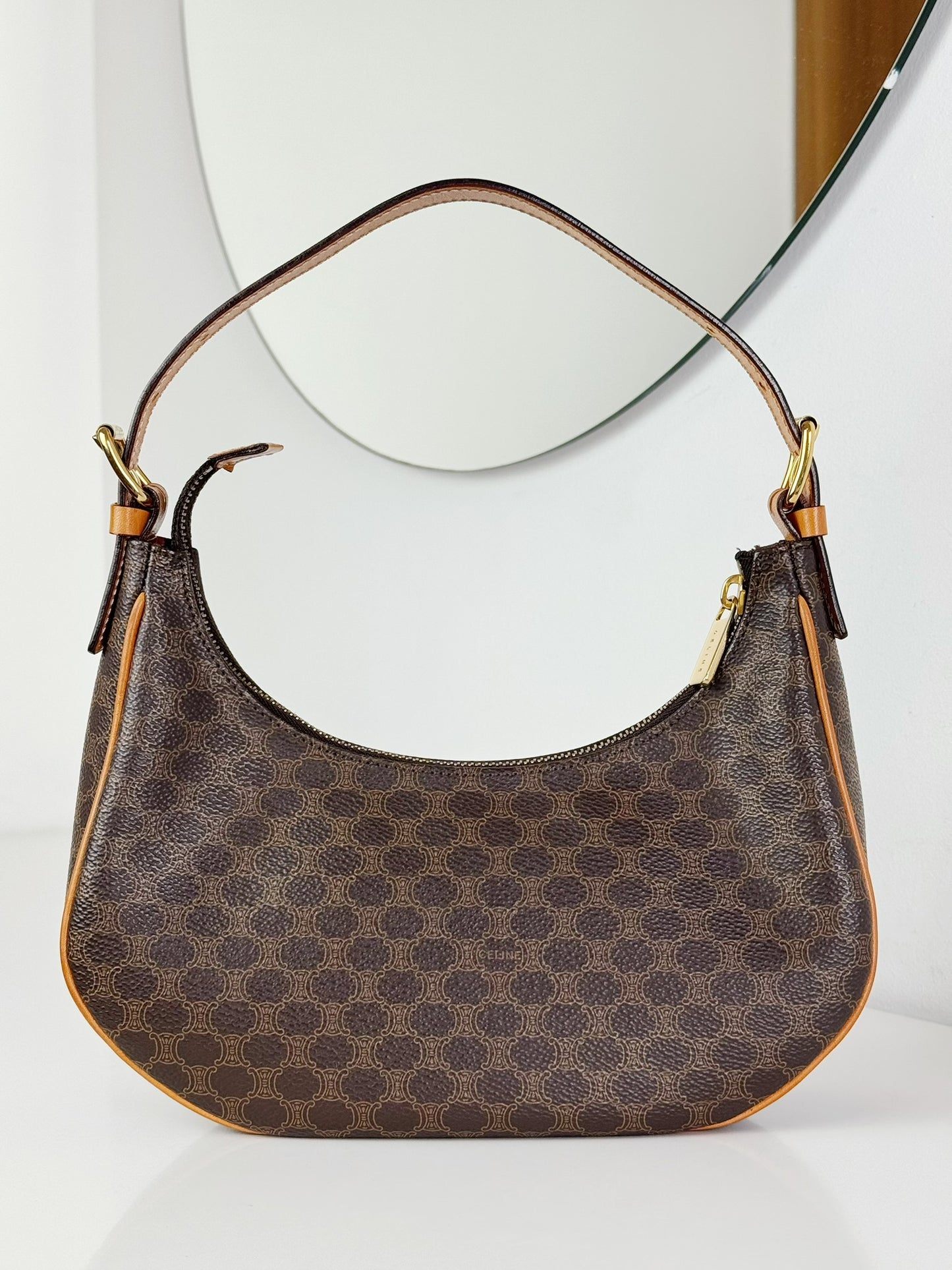 Celine Vintage Macadam Ava Shoulder Bag