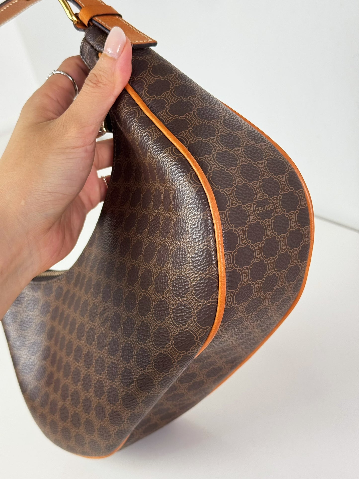 Celine Vintage Macadam Ava Shoulder Bag