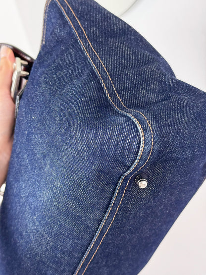 Fendi Vintage Denim Top Handle Tote Bag